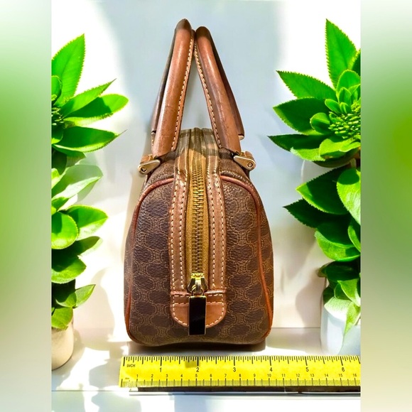 Celine Triomphe Macadam Rare Vintage Mini Boston EUC Approximately 7.5”x4” - Picture 6 of 14